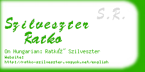 szilveszter ratko business card